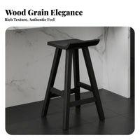 Wabi-Sabi Design Round Top Counter Stool Minimalist Look Bar Seating Built-in Footrest Sturdy Construction for Homeowners, Business Owners, Interior Designers, Restaurant, Cafe, Dining Space, Kitchen Island