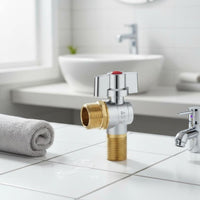 High Flow Copper Ball Valve Leak Proof Brass Angle Stop Valve Pressure Resistant Plumbing Hardware for Bathroom