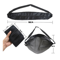 Lightweight Ball Bag with Shoulder Strap Handshands-Free Racket Bag with Mesh Sections Comfortable Mesh Sports Sack Padded for Training