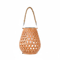 Solar Powered Woven Lantern Energy Saving Waterproof Patio Light for Wedding