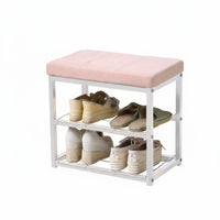 doubleFunction Design 2-Tier Shoe Rack Bench Multifunctional Household Furniture Space-Saving High Load Capacity for Families, Homeowners, Adults, Entryway, Doorway, Hallway, Living Room