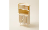 Miniature Corner Cabinet Triangular Top Corner Storage Cabinet Model Beige