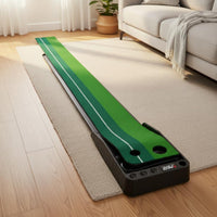 Golf Putting Practice Mat Set Anti-Slip Rubber Base Automatic Ball Return Putting Mat Portable Golf Putter Practice Board for Children, Office, Home