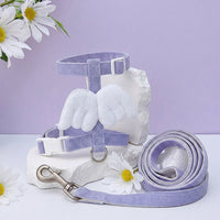 Cat Harness and Leash Set with Winged Design, Adjustable Strap Kitten Harness and Kitten Leash for Walking Medium to Small Cats, Buckle Closure