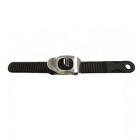 Black Skate Buckle Strap Silver Electroplated Inline Skate Buckle Replacement Ribbed Nylon Fastening Strap Round Mounting Hole