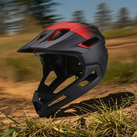 Bike Helmet with Detachable Chin Guard CE Certified Helmet with Detachable Chin Bar Impact-Resistant Removable