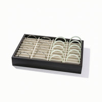 Jewelry Display Tray Wood-Grain Bracelet Organizer Rectangular for Vanity