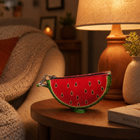 Watermelon Money Purse Cute Cartoon Style Fruit-Themed Change Purse Purse Travel Souvenir Small Wallet for Kids, Daily Use