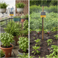 Solar-Powered Automatic Plant Watering System with Rain Sensor for Outdoor Gardens