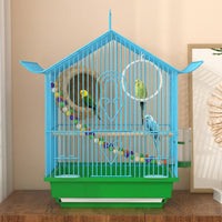 Easy Install Cage Accessories Avian Cage, 30x22x38cm Breeder Cage for Budgies and Finches, Escape-Prevention Design for Housing and Nesting
