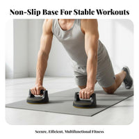 2 Pieces 360 Rotation Press-up Stands Ergonomic Grip Rotating Press-up Handles Strength Training Equipment for Fitness Fans