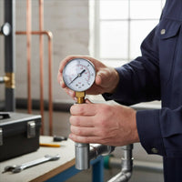 Clear Number Markings 50mm Face Pressure Gauge Professional Grade Low Pressure Gauge Brass Internals Bottom Mount Manometer for Irrigation Systems, Pool Filters