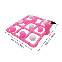 Interactive Inflatable Flamingo Toss Game Screen-Unplugged Pool Buoyant Mat with Toss Game Lightweight Toss and Toe Toe Pool Buoyant Mat Outdoor for Children, Adults