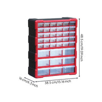 Translucent Drawers 39-Drawer Cabinet Removable Divider 39-Drawer Organizer