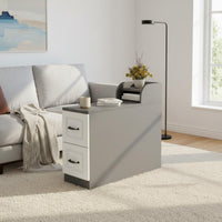 Sofa Side Cabinet Multi-Versatile Sofa Side Table Space-Saving Narrow Storage Cabinet for Small Apartment, Living Room