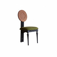 Chair with Woven Rear Supportrest French Design Seating Furniture Retro Design Upholstered Seat for Interior Decorators, Adults