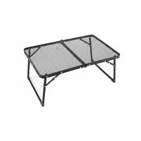 Foldable Folding Mesh Table with Side Racks Easy Assembly Portable Cook Station Lightweight Camping Furniture Sturdy Construction for Picnickers, Families, Tailgaters, Picnics, Barbecues, Tailgating, Backyard