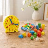 Clock Model for Elementary School Students, First and Second Grade Time Learning Aid, Three-Hand Linkage Principle Teaching Tool