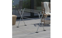 Extendable Cross-Frame Drying Rack Multi Purpose Folding Drying Rack Non-Slip Feet Foldable Clothes Airer Quick-Dry Design for Balcony
