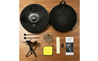 Professional Grade 10 Note Steel Handpan Handmade 22 Inch Handpan Complete Set for Musicians, Beginners, Music Healing, Mindfulness Practice