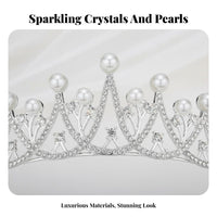 Bridal Headpiece Korean Design Bridal Wedding Headpiece Wedding Hair Jewelry Sparkling Lustrous Bead Crystal Tiara Elegant