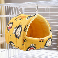 Machine Washable Nest Bird Nest for Cage, Warm Cotton Hanging Hammock with Crystal Velvet, Enhanced Thermal Insulation for Medium Birds, 15cm
