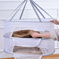 Resistant Foldable Hanging Drying Basket Ventilated Zippered Mesh Drying Basket Lightweight for Outdoor