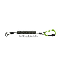 Anti-Lost Coil Cord Multi-Purpose Coiled Steel Wire Rope Locking Carabiner