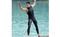 Sleeveless Wetsuit Glossy Front Zip Wetsuit Form Fitting Suit for Diving