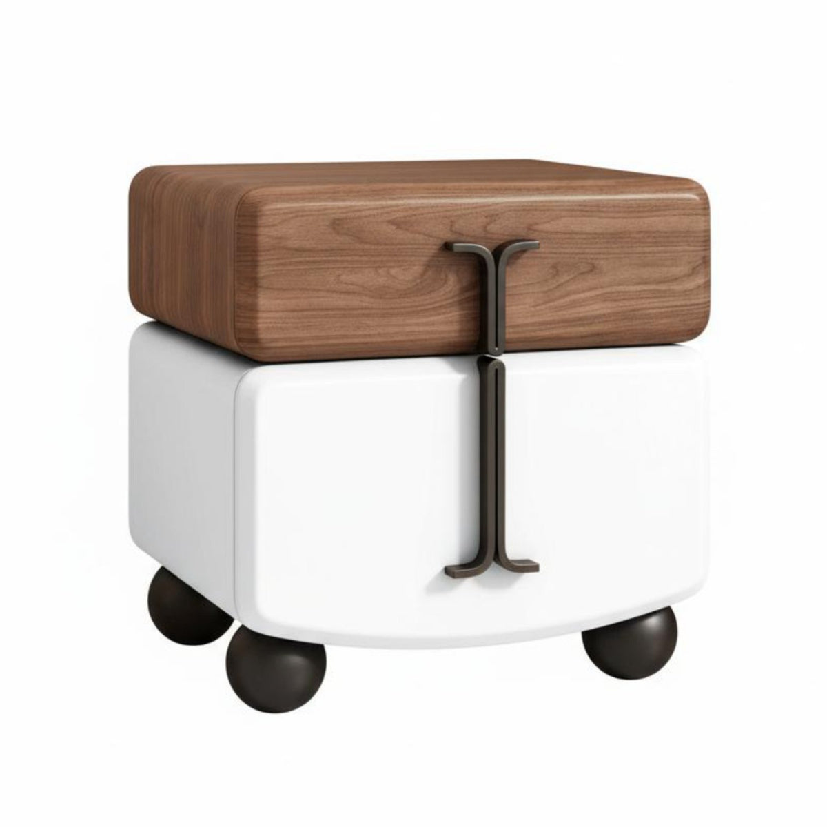 Modern design Rotating Cylinder End Table Minimalist Aesthetic Nightstand Space-Saving Design Bedroom Furniture Multi-Purpose for Apartment Dwellers, Homeowners, kid's Room, Small Spaces, Dormitory, not onice