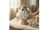 Lace Ruffle Cuffs Set Flower-Patterned Lace with Sleeve Cuffs Retro Accessory for Bridal Photoshoots