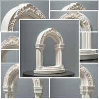 Waterproof Roman Column Aquarium Decor Realistic Roman Column Aquarium Ornament Small Miniature Archway Decorative for Tabletop Display