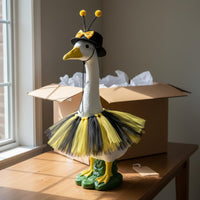 Reusable Bee-Themed Goose Outfit Easy to Install Bee Themed Goose Outfit Black and Yellow Outdoor Decor Weather-Resistant for Garden