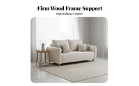 Space-Saving Compact 2-Seater Couch Minimalist Design 2-Seater Loveseat Comfortable Sofa Sturdy Frame for Apartment Dwellers, Young Adults, Students, Studio, Bedroom, Not on Ice, Dormitory