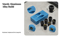 Aluminum Alloy 15-Degree Drill Guide Slanted Holes Drilling Positioner Interchangeable Sleeves Woodworking Tool Portable