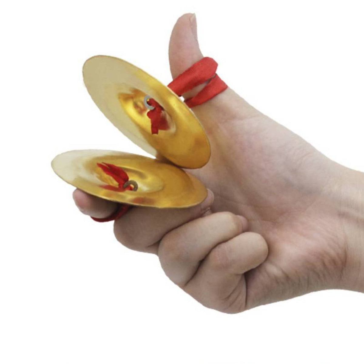 2 Pieces Finger Cymbals Belly Dance Cymbal Lightweight Circular Cymbals for Kids Practice