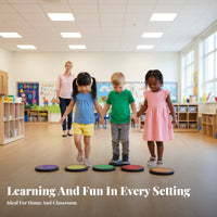 Enhances Coordination Kids Balance Stepping St Single S Early Learning Balance Stepping St Single S Sturdy Tactile Sensory Discs Lightweight for Preschoolers, Children 3+, Toddlers, Kindergarten, Daycare Center, Physical Rehabilitation, Playroom
