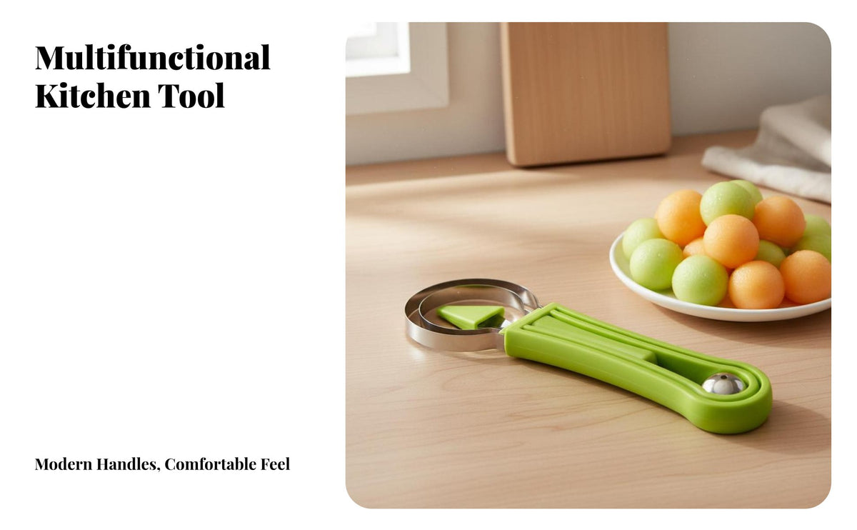 3 Pieces Fruit Baller Ladle Ing Tool Set Food-Grade Material Fruit Baller and Corer Set Fruit Carving Tool Kit Stainless Steel