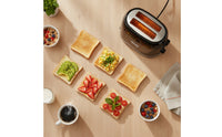 2-Slice Toaster with Wide Slots Removable 2-Slice Toaster with Crumb Tray Appliance Compact Electric for Busy Households
