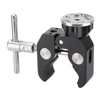Locking Jaw Mount with T-Handle Adjustable Metal Camera Clamp Non-Slip for Content Creators