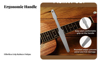 High Carbon Steel Fret Crowning File Double-Sided Fret End Dressing File Ergonomic Design for Guitarists, Repair Shop, Workshop, Home Studio