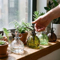 Pumpkin Glass Plant Mister Spray Bottle for Indoor Outdoor Plants