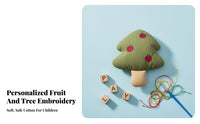 Cartoon Tree Clothing Accessory Sew-On Option Stuffed Tree Applique Soft Textile 3D Filled Decoration for Kids, Parents, Bags, Hats, Craft Projects