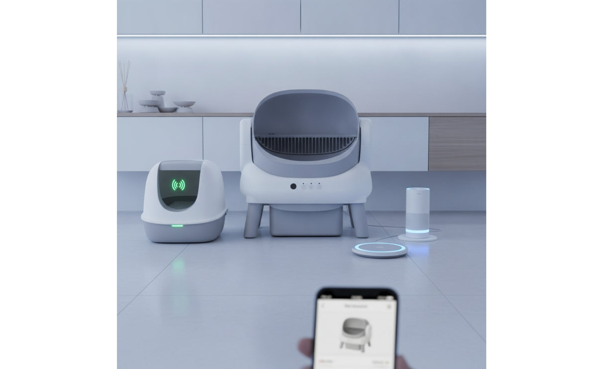 Smart Open-Top Automatic Litter Box Electric Self-Cleaning Cat Litter Box for Cats, Indoor, Home