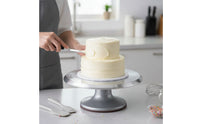 Aluminium Alloy Cake Decorating Turntable Smoothrotating Cake Turntable with Silicone Base Non-Slip Baking Tools Rotating for Bakers