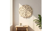 Mandala Wall Decor Boho Mandala Wall Art Zen Layered for Mindfulness Room, Bedroom