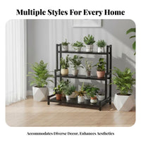Tiered Plant Stand Multitier Design Stepped Plant Display Large Capacity sturdy Duty for Homeowners, Balcony
