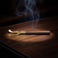 Tea Lid Lifter Gold-Toned Lid Lifter with Wooden Handle Forked for Home, Hosts