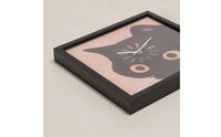 Cat Wall Clock Modern Clock with Cat Face Non-Ticking for Nursery, Bedroom