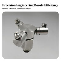 Uniform Atomization 3 Head Rotating Spray Nozzle Clog-Resistant Rotating Spray Nozzle Easy Installation for Car Washes, Cooling Systems